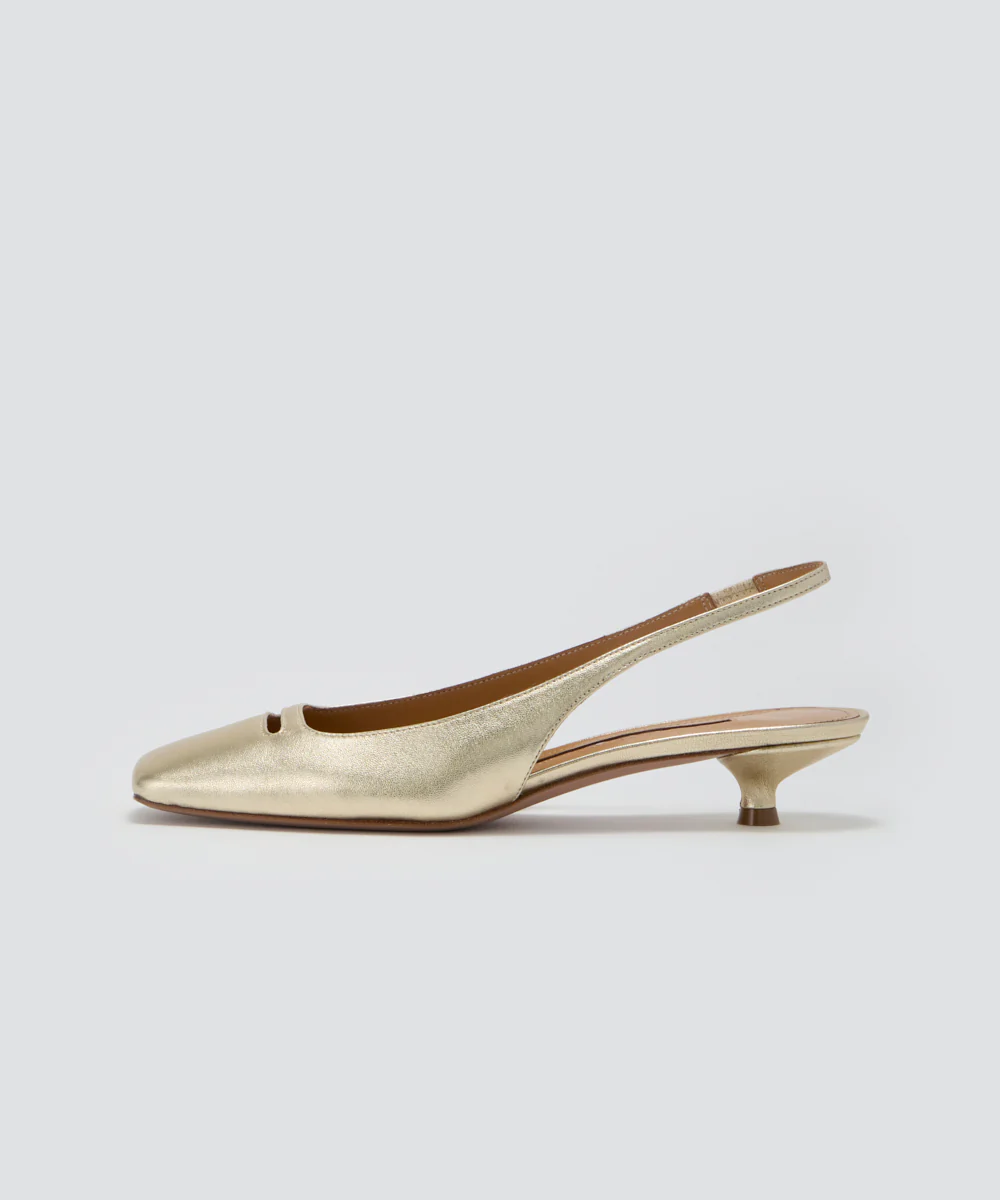 NORA アネッリ バックスリング パンプス 3.0cm GOLD