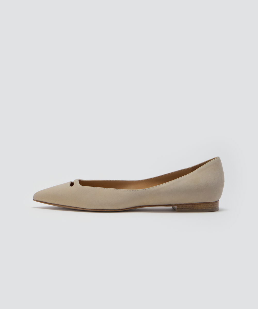 【伊勢丹新宿店限定】ANDREA アネッリ スウェード パンプス 1.0cm LIGHT BEIGE