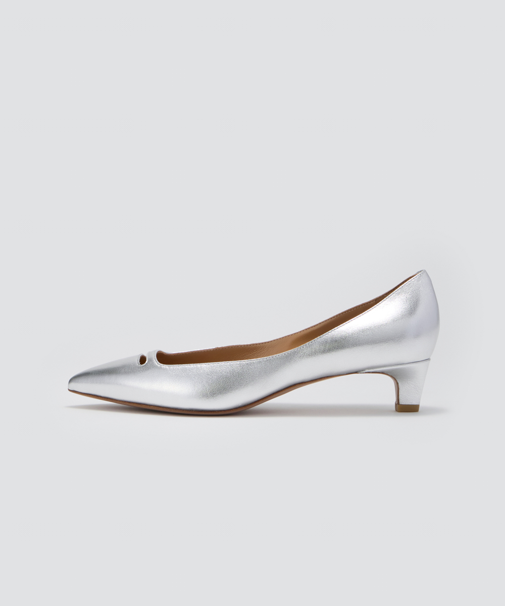 【日比谷店限定】ANDREA アネッリ パンプス 3.5cm SILVER