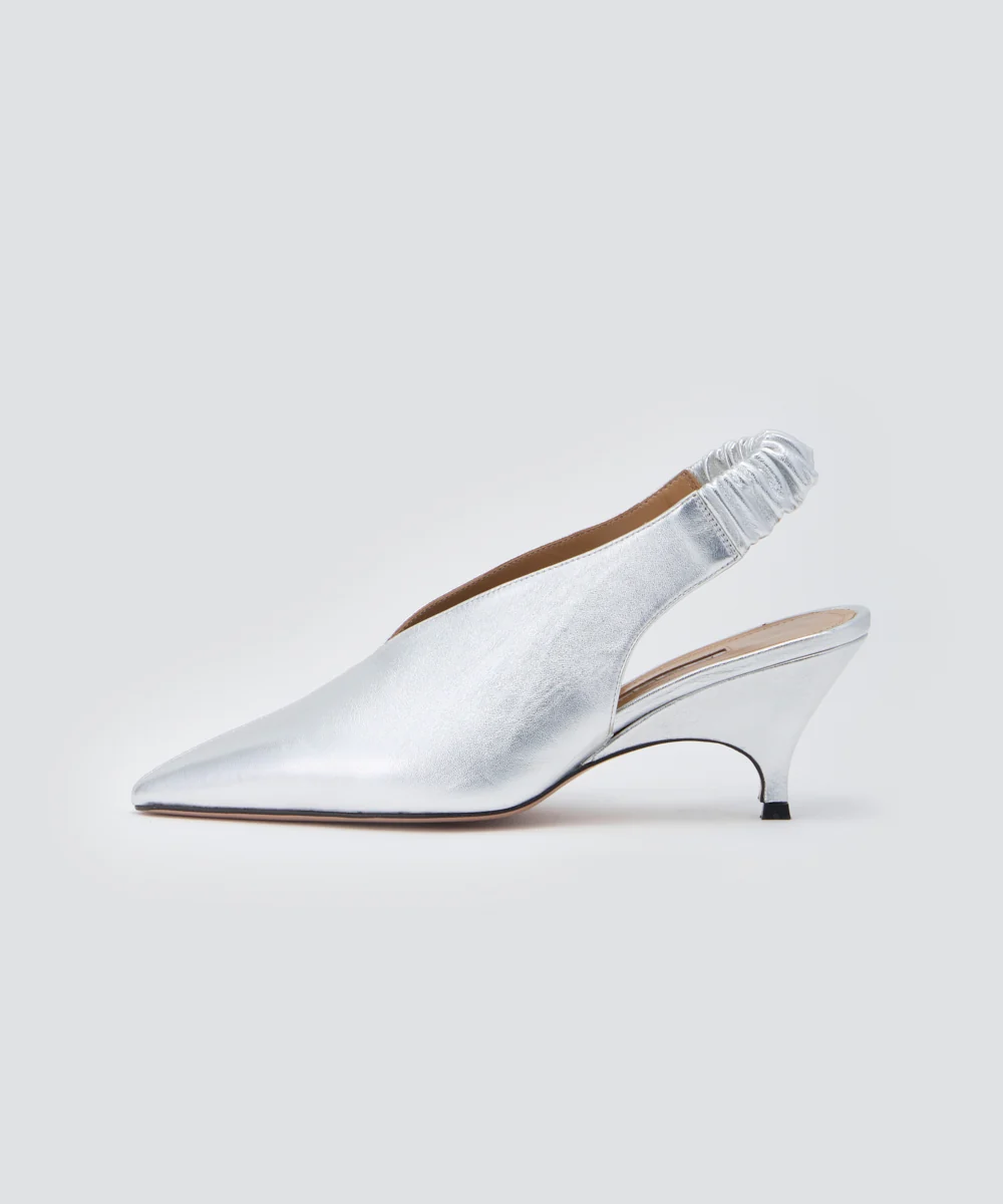VENUS バックスリング パンプス 6.5cm SILVER